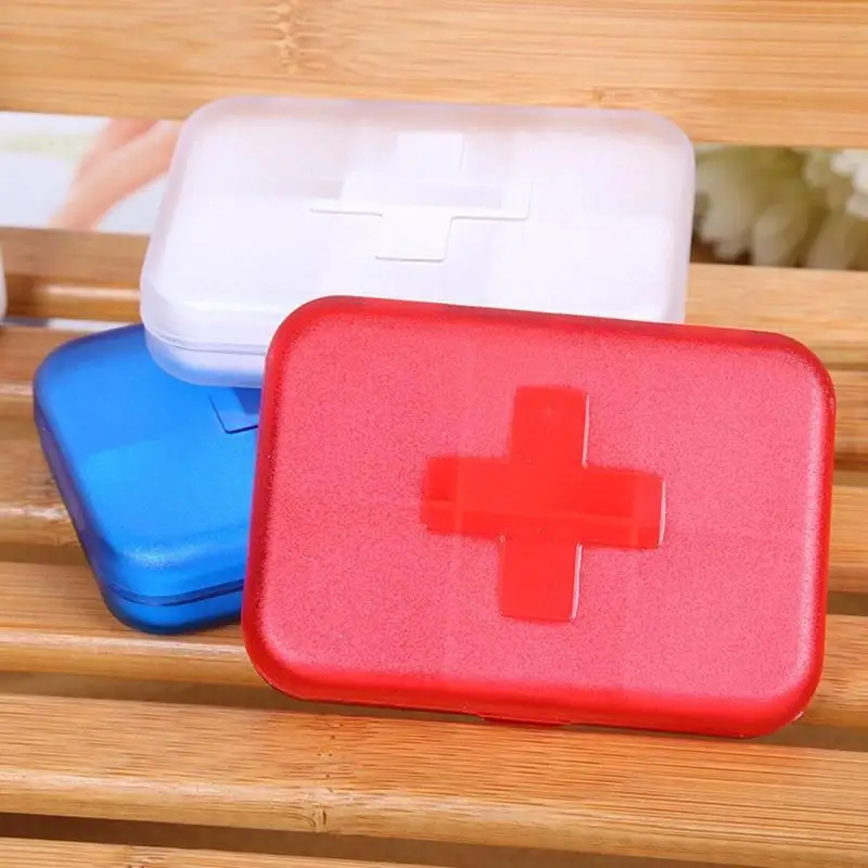 6 grid Portable Pill Case Medicine Vitamin Pills Box Capsule Splitters