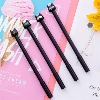 

Cute kawaii Black cat Gel Pen Signature Pen Escolar Papelaria For Office School Writing Supplies Stationery Promotional Gift