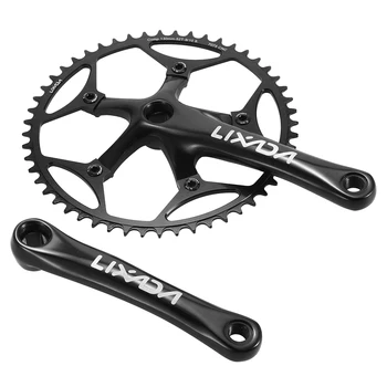

Lixada Bike Crankset CNC Aluminum Road Bicycle Chainwheel Crank Set Cycling Parts crankset 52 Teeth 9/10 Speed