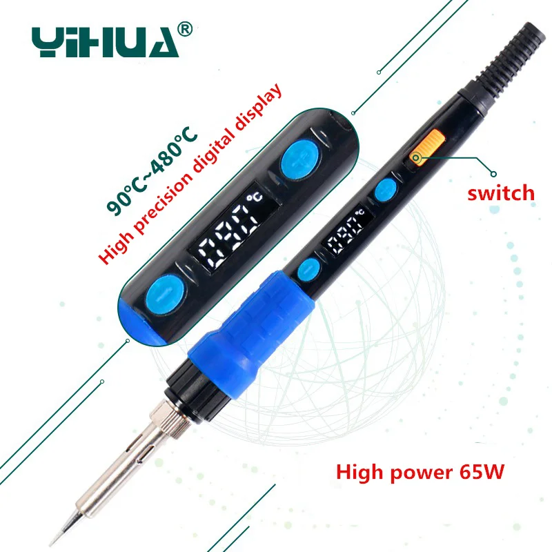 Kopen YIHUA 928D EU Plug Elektrische Soldeerbout Digitale Display ESD Constante Temperatuur Temperatuur Instelbare Soldeerbout