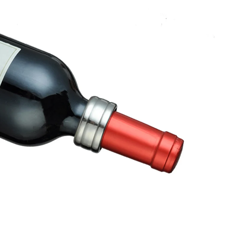 Stainless Steel Grape Wine Bottle Collar Ring Stopper Alcohol Drip