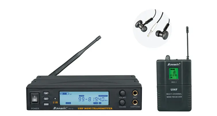 

Baomic TR-10 UHF PLL wireless in ear monitoring system for stage High Quality Professional Monitoring Free Shipping