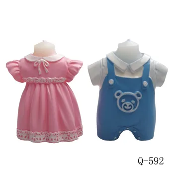 

Q-592 Cute Boys and girls clothes shape candle mold 3D soap moad chocolate mold freeshipping