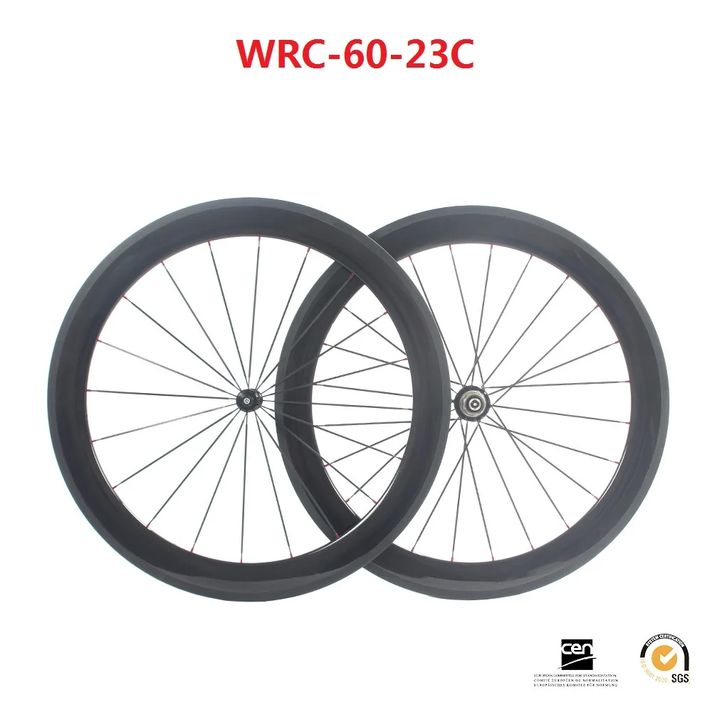

Sobato 700C carbon road bike Wheelsset 60mm Depth Profile Clincher 23mm 20/24H Basalt Brake with R13 Hubs