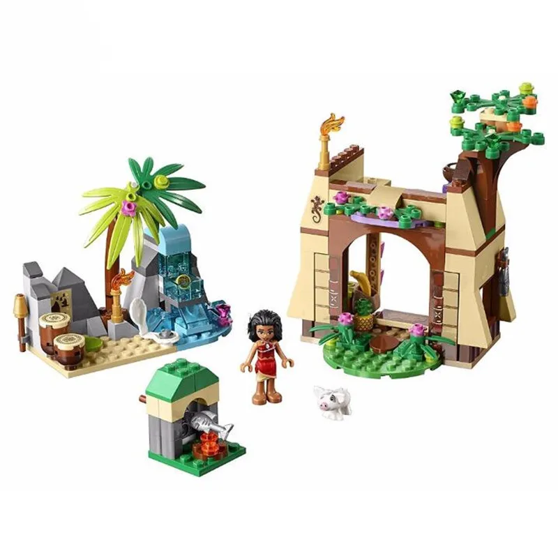

206pcs Diy Girl Friends Series Princess Vaiana Moana Ocean Voyaged Model Compatible With Legoingly Bricks Toys Gift for Children