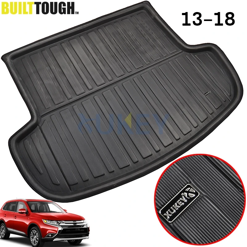 

Fit For Mitsubishi Outlander 2013-2019 Rear Trunk Liner Boot Cargo Mat Tray Floor Carpet Mud Kick Protector 2014 2015 2016