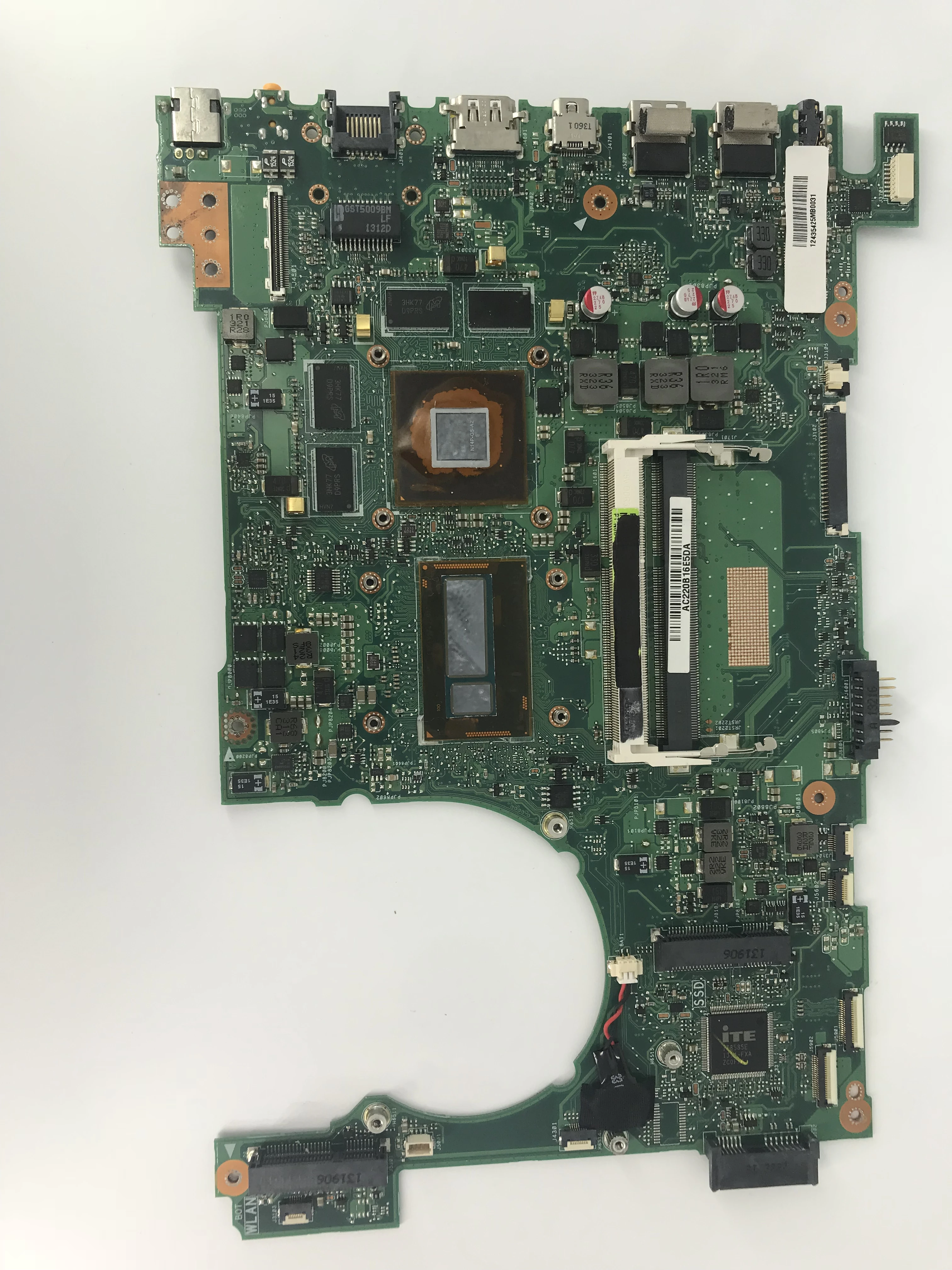 amazing  N550LF motherboard For ASUS N550LF Q550LF laptop motherboard N550LF mainboard rev2.1 i7-4500 cpu Te
