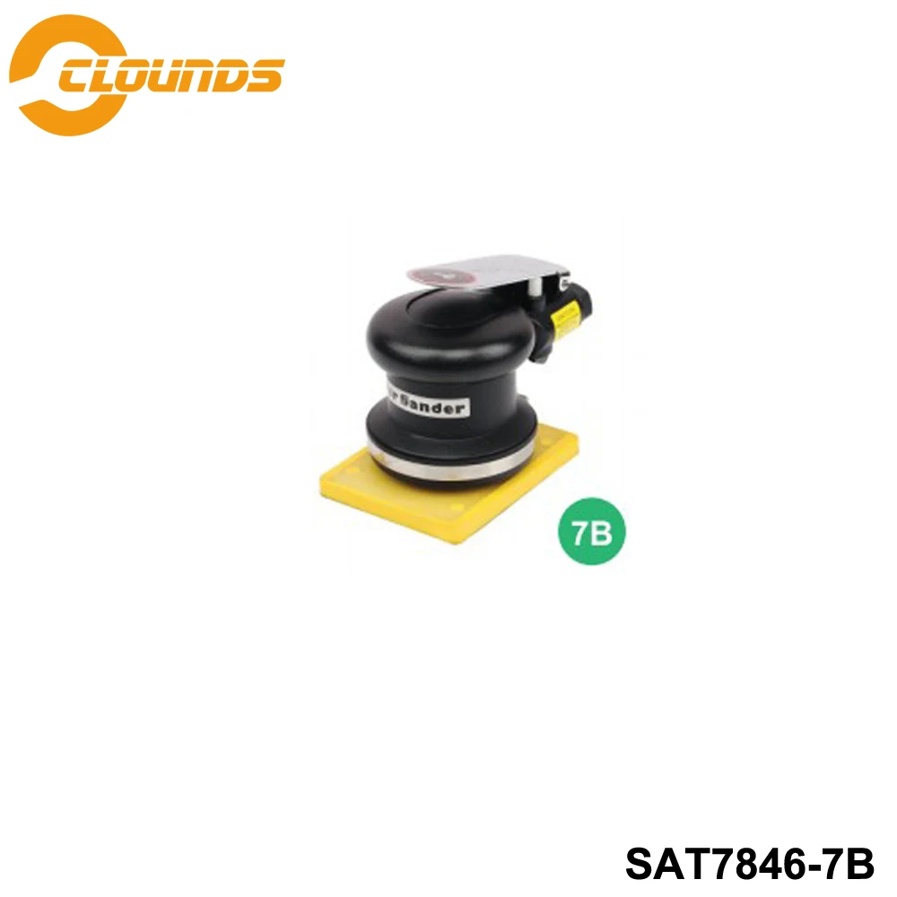 

SAT7846 Light-Type Air Sander 7" 8" 100*110mm 80*100mm Square Orbtial Sander 90*130mm 70*110mm Peach Shape Air Sander