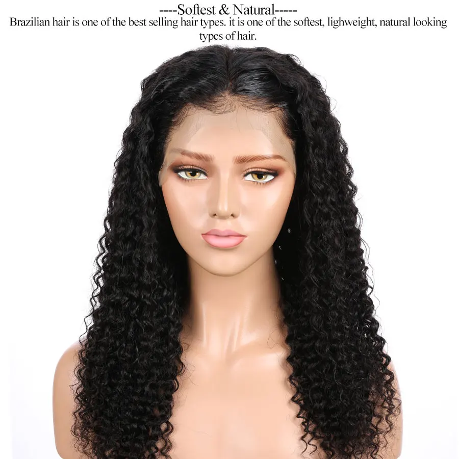 Elva 370 кружевные передние парики, предварительно сорванные с волосами младенца, бразильские вьющиеся волосы на кружеве, человеческие парики для черных женщин, парики Remy