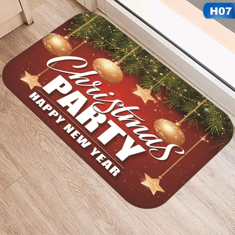 Higt Quality Christmas HD Printed Non-Slip Bath Mat Absorbent Waterproof Home Decor Doormat - Цвет: 7