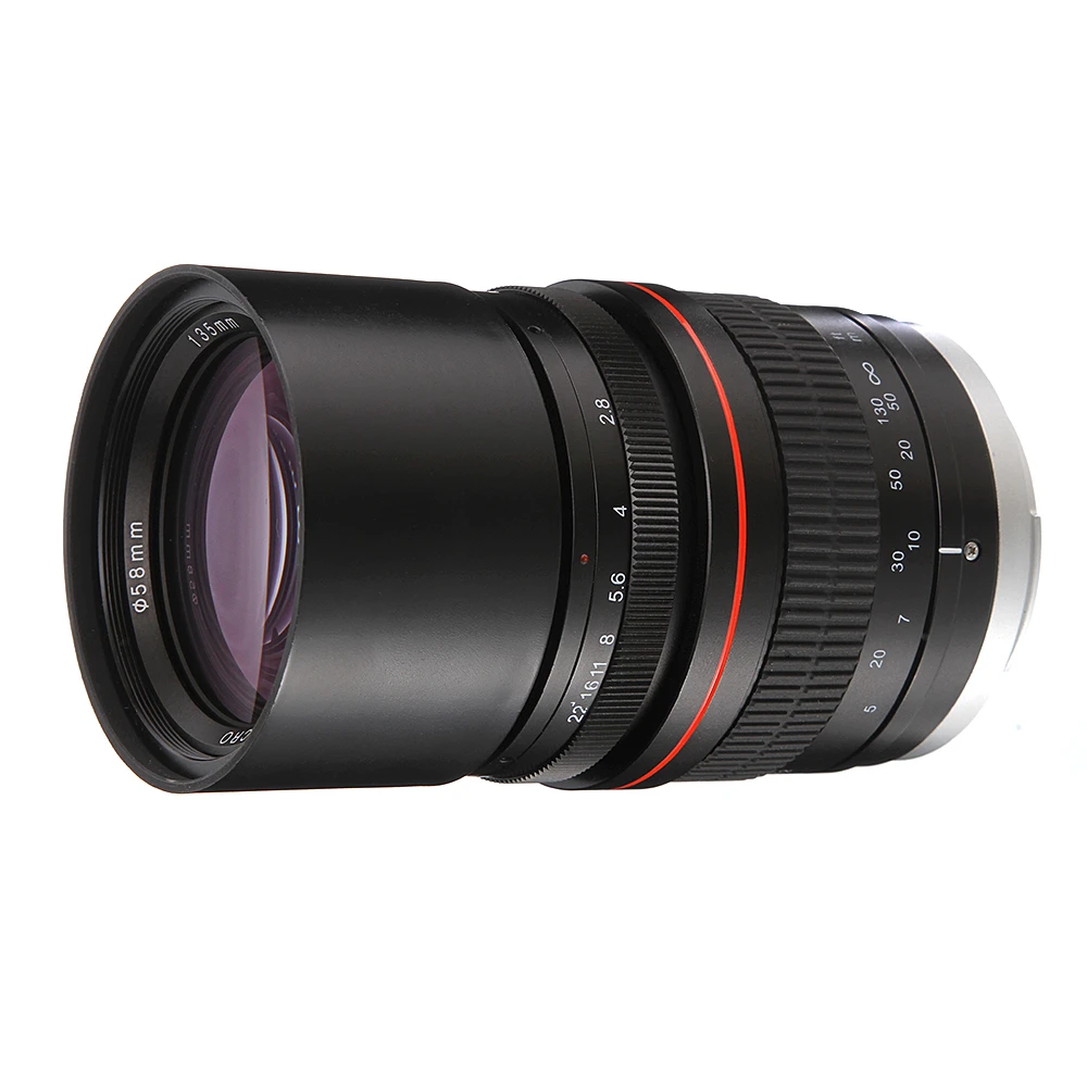 135 мм F2.8 полная Рамка Ручной фокус телеобъектив для Canon EOS 6D 6DII 7DII 70D 80D Nikon D5300 D3400 D500