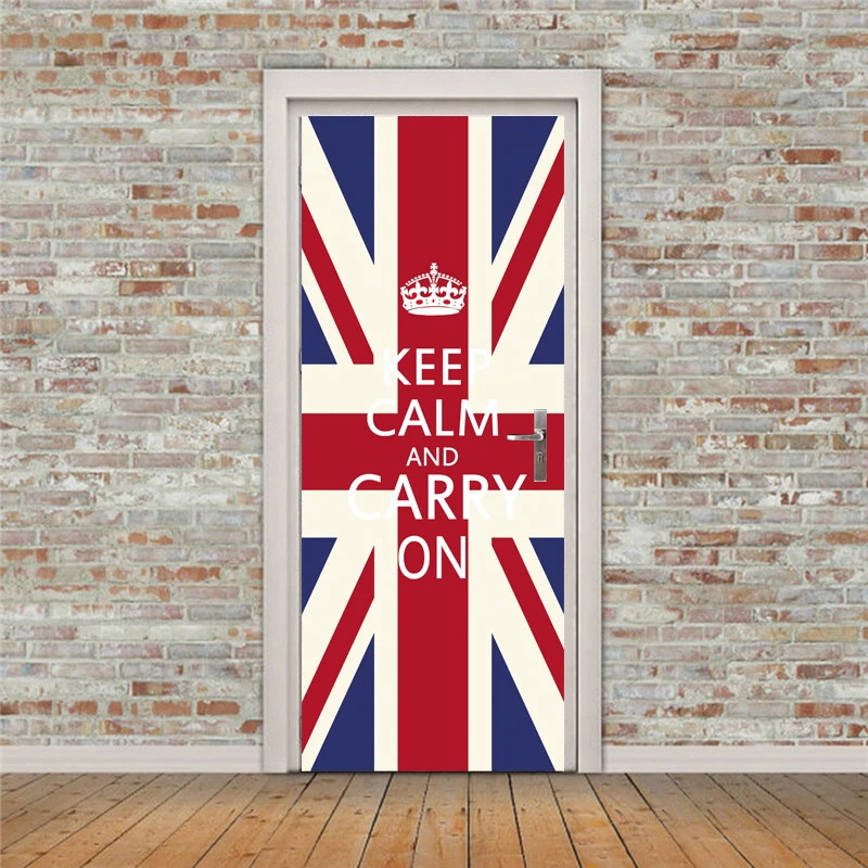 Free shipping Creative 3D UK flag Wall Stickers DIY Mural Bedroom Home