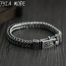 Brand 925 Silver Bracelet 100% 925 Solid Silver Fashion Jewelry Braided Dragon Body Bone Thai Silver Chains Bracelet & Bangle