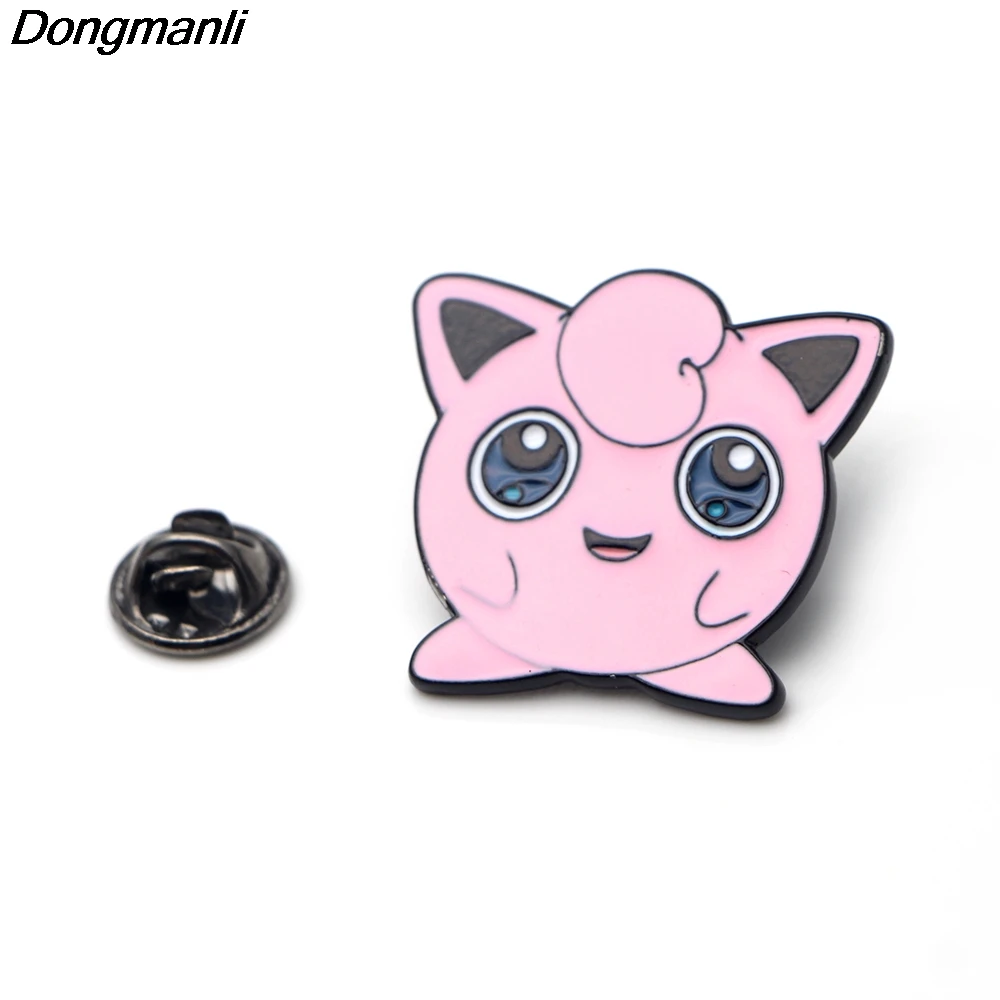 L2454 Dongmanli Jigglypuff булавки эмалированные Броши для женщин Мужская булавка для лацкана мультфильм металлический значок воротник ювелирные изделия подарки 1 шт