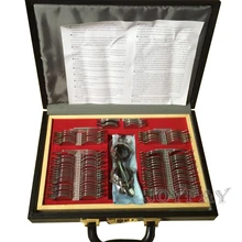 104 шт. набор оптических пробных объективов с металлической оправой кожаный чехол+ 1 пробная рамка