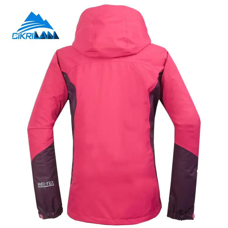 Горячая зима 2в1 теплая водонепроницаемая куртка для женщин ветровка Кемпинг Рыбалка Пешие прогулки пальто для альпинизма Лыжный спорт Casaco Feminino