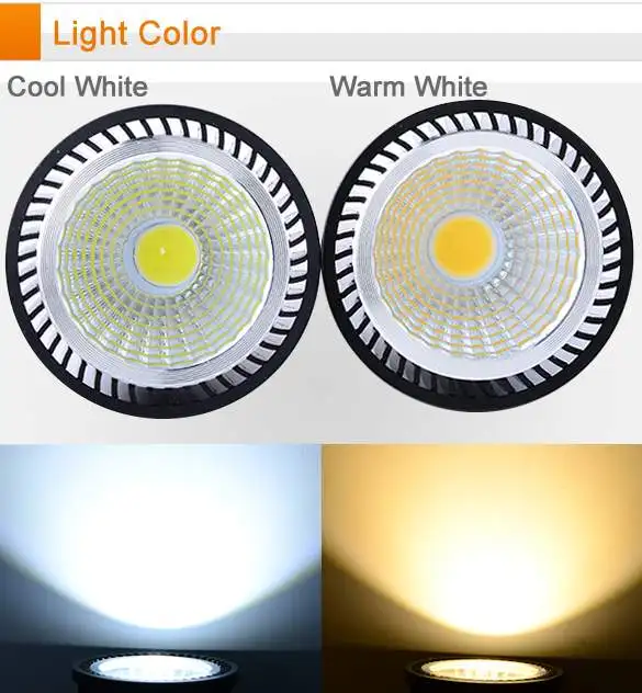 50 * DHL Супер Яркий MR16 LED COB 9 Вт 12 15 Светодиодная лампа в теплый белый/чистый/холодный