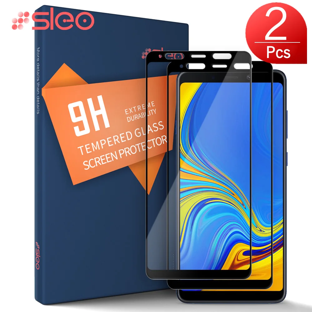 SLEO 2 шт. для samsung Galaxy A9 2018 закаленное Стекло полное покрытие 9 H Экран протектор