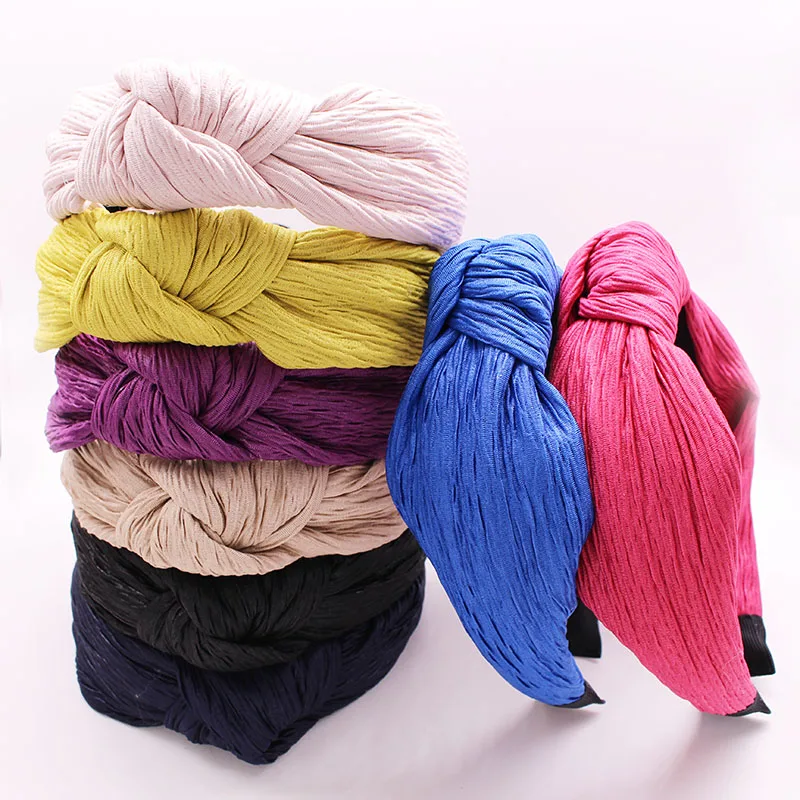 Богемные цветные хлопковые повязки с узлом повязка для волос аксессуары для волос украшения для волос