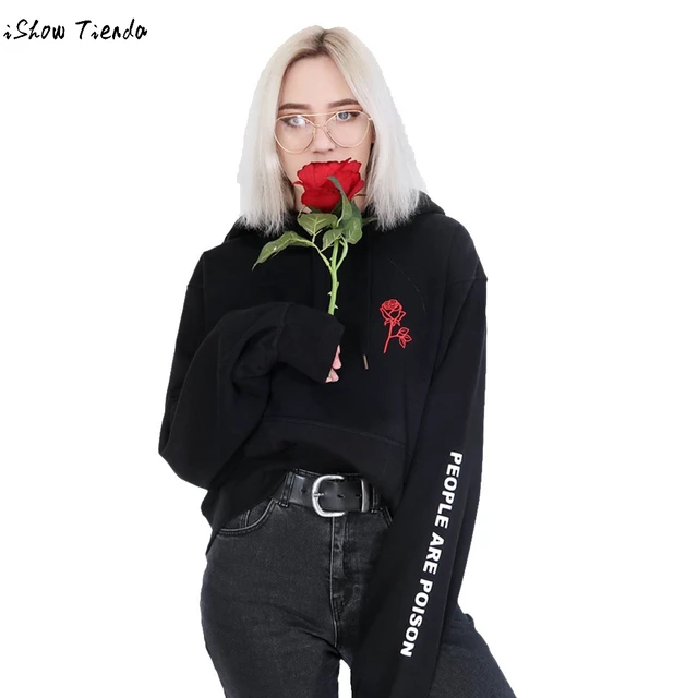 Sudadera personas Poison Rose Impresión de manga Sudadera