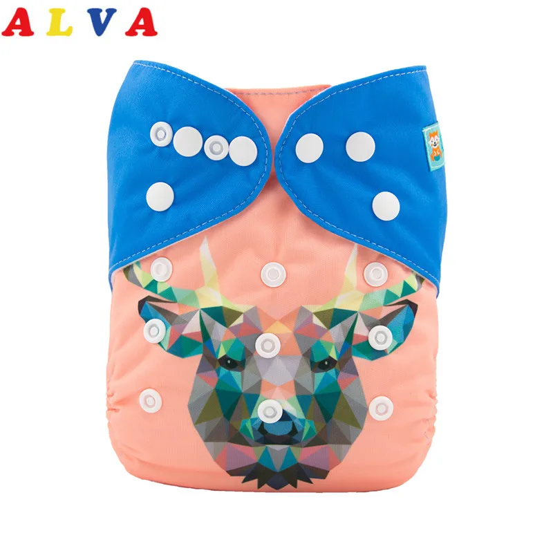 Alvababy Новый многоразовый тканевый подгузник с карманом и цифровой вставкой из