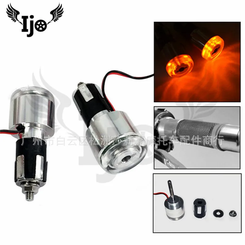 

chrome motorcycle with lamp handlebar for harley davidsion honda yamaha xnax tmax protaper poignee manillar moto light grips