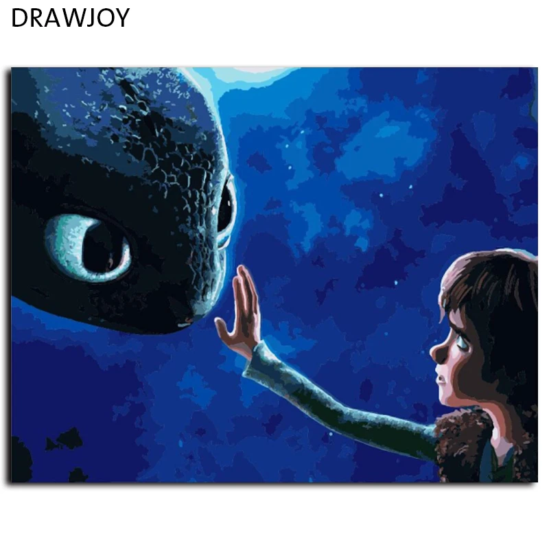 DRAWJOY картины в рамке DIY картина маслом по номерам живопись и каллиграфия на холсте украшение дома настенное искусство G411