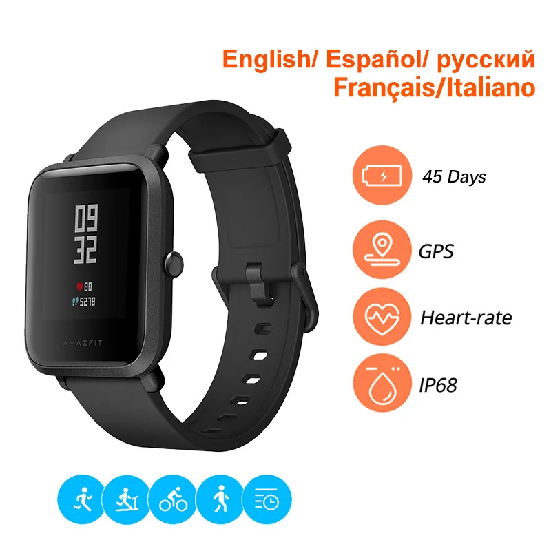 Xiaomi Huami Amazfit BIP BIT PACE gps IP68 Водонепроницаемые Молодежные умные часы 1,2" цветной экран умные часы