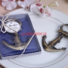 FedEx DHL Свадебные сувениры якорь формы открывалка для бутылок с Подарочная коробка для вина открывалка, 50 шт./партия
