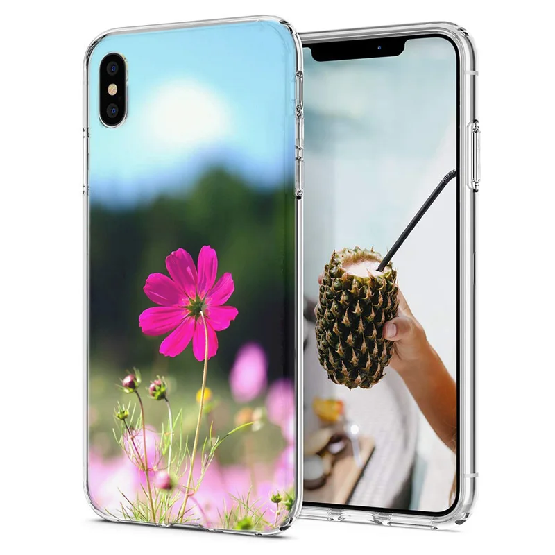 Забавный Мягкий ТПУ для iPhone 6 7 8/Plus X XS XR Max чехол Чехлы Цветной силиконовый рисунок
