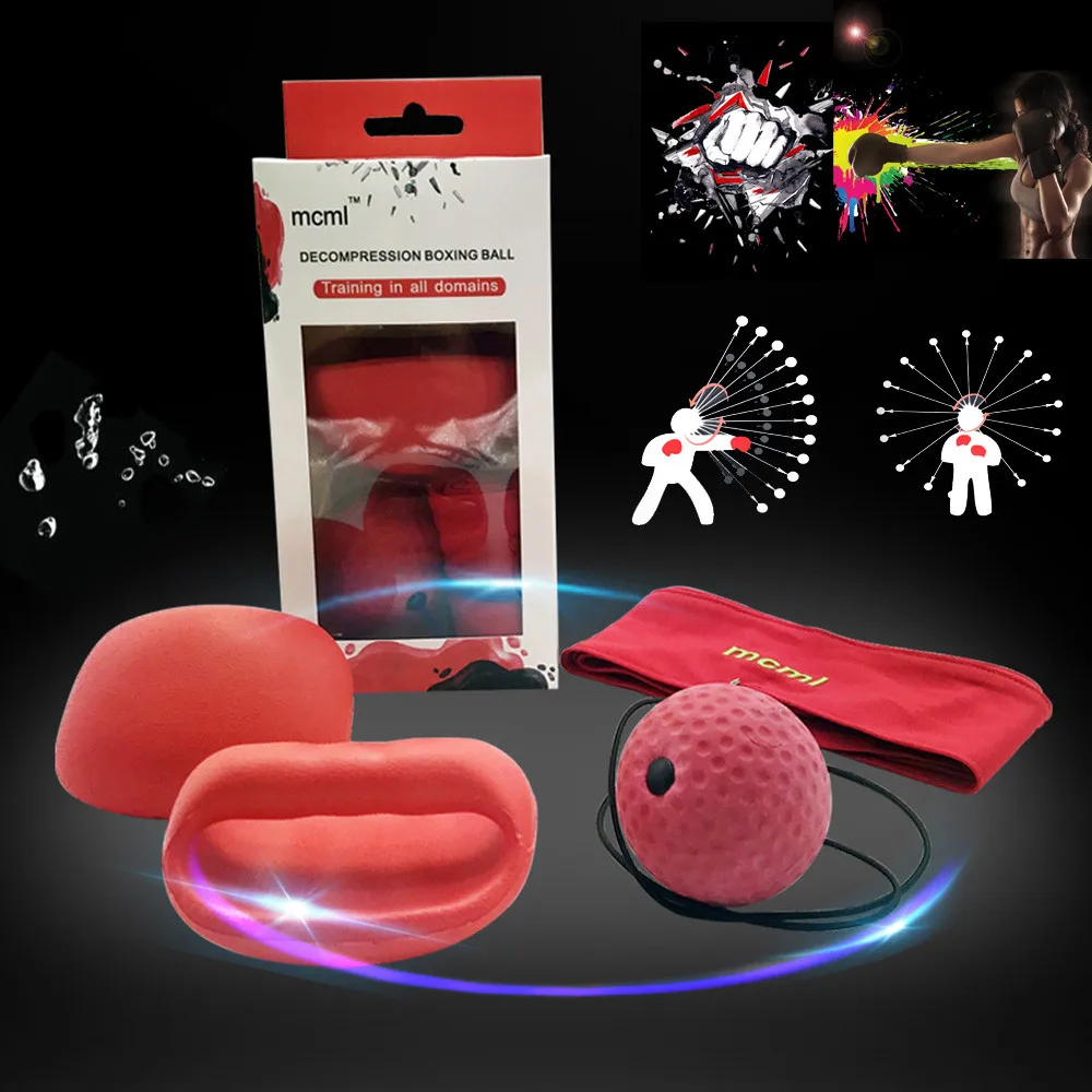 

1 set Fist set + sleeve scarf + Decompression Boxing Reaction Ball 2018 Stress Boxing Muay Thai Exercise