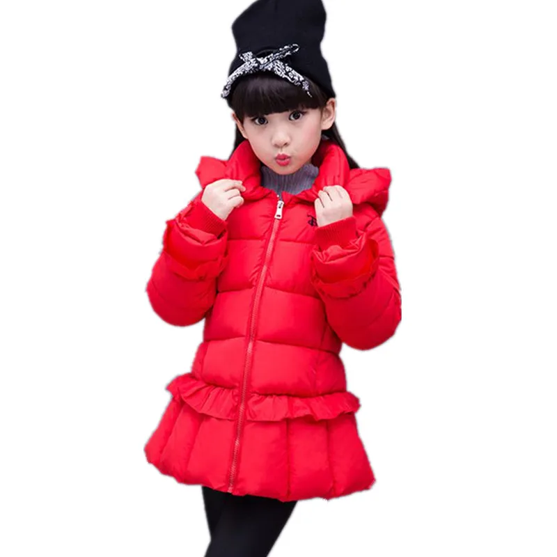 

2016 New Fashion Girl Autumn Winter Coat Warm Thicken Slim Children Cotton-Padded Clothes Princess Leisure Kids Clothes HL0627