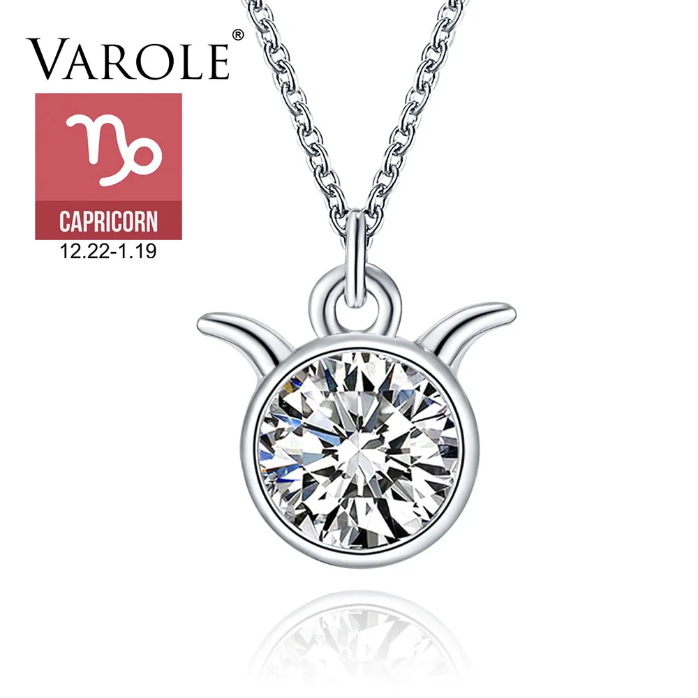 

VAROLE High Quality Capricorn Constellations Necklace& Pendants Women Chain Adjustable Necklaces Fashion Jewelry Birthday Gift