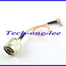 10pcs \ Лот N штекер CRC9 Угловой Разъем косичка RG316 удлинитель кабеля 15 см