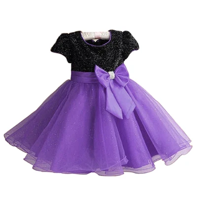 Новинка года; роскошное платье принцессы для девочек; платье для маленьких девочек; одежда для детей; платье для девочек для костюмированной вечеринки; От 3 до 10 лет - Цвет: Purple