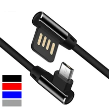 90 градусов Micro USB кабель быстрой зарядки для Vivo X9 X9S X20 X21 Plus X21 UD X21i X23 Micro usb кабель синхронизации данных для телефона