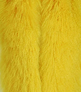 SF0089 90 см роскошный воротник настоящий монгольский мех ягненка шарф - Цвет: Цвет: желтый