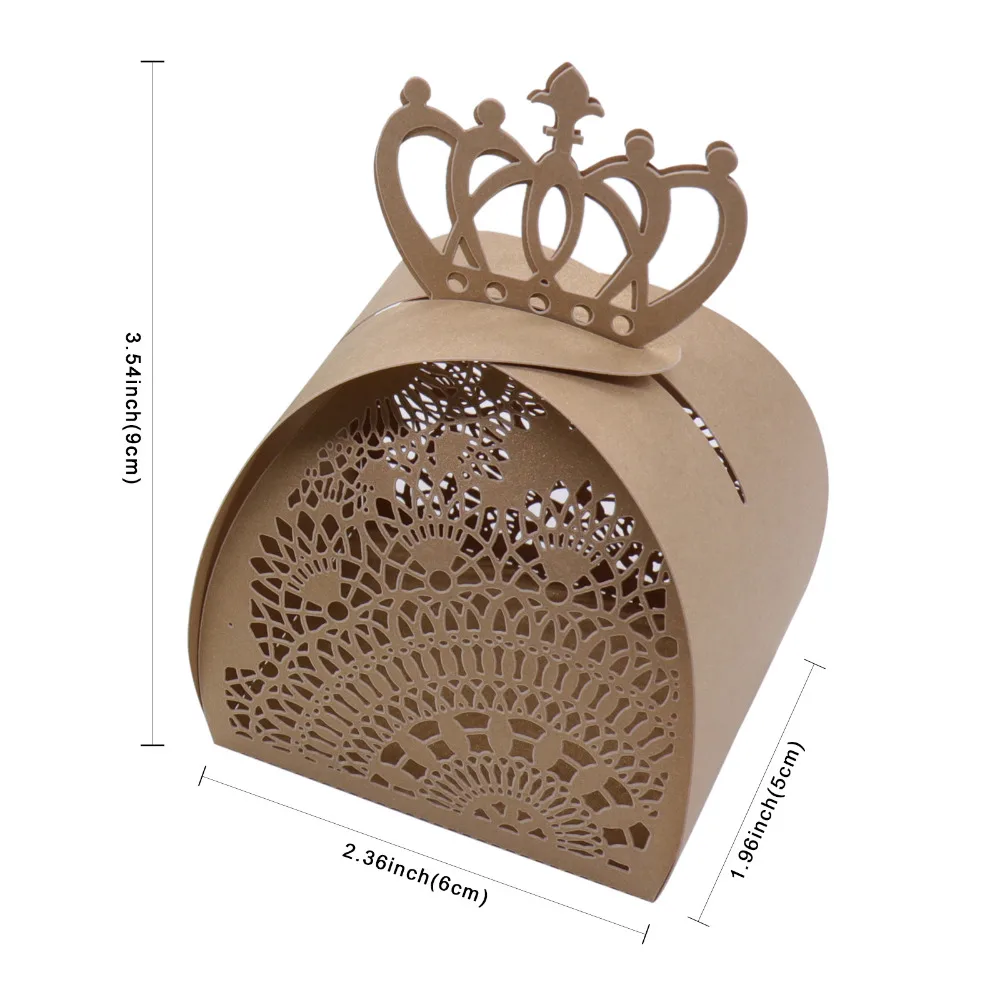 10 шт. свадебные подарочные коробки для конфет подарочные коробки Лазерная резка кружева винтажный дизайн для DIY свадебные принадлежности