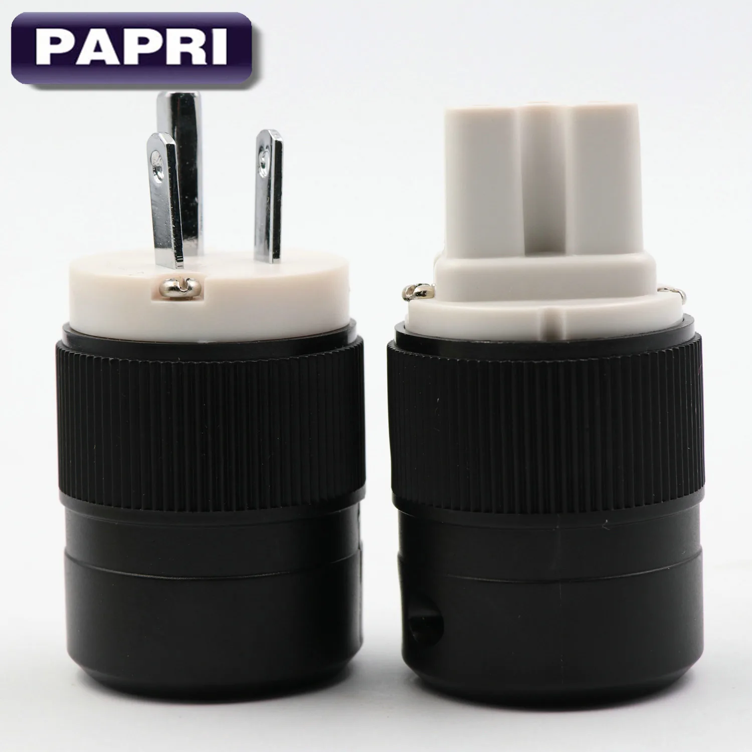 PAPRI DIY Power Plugs US Standard Power Cord Plugs Rhodium Plated Adapter HiFi AC Socket FP 32