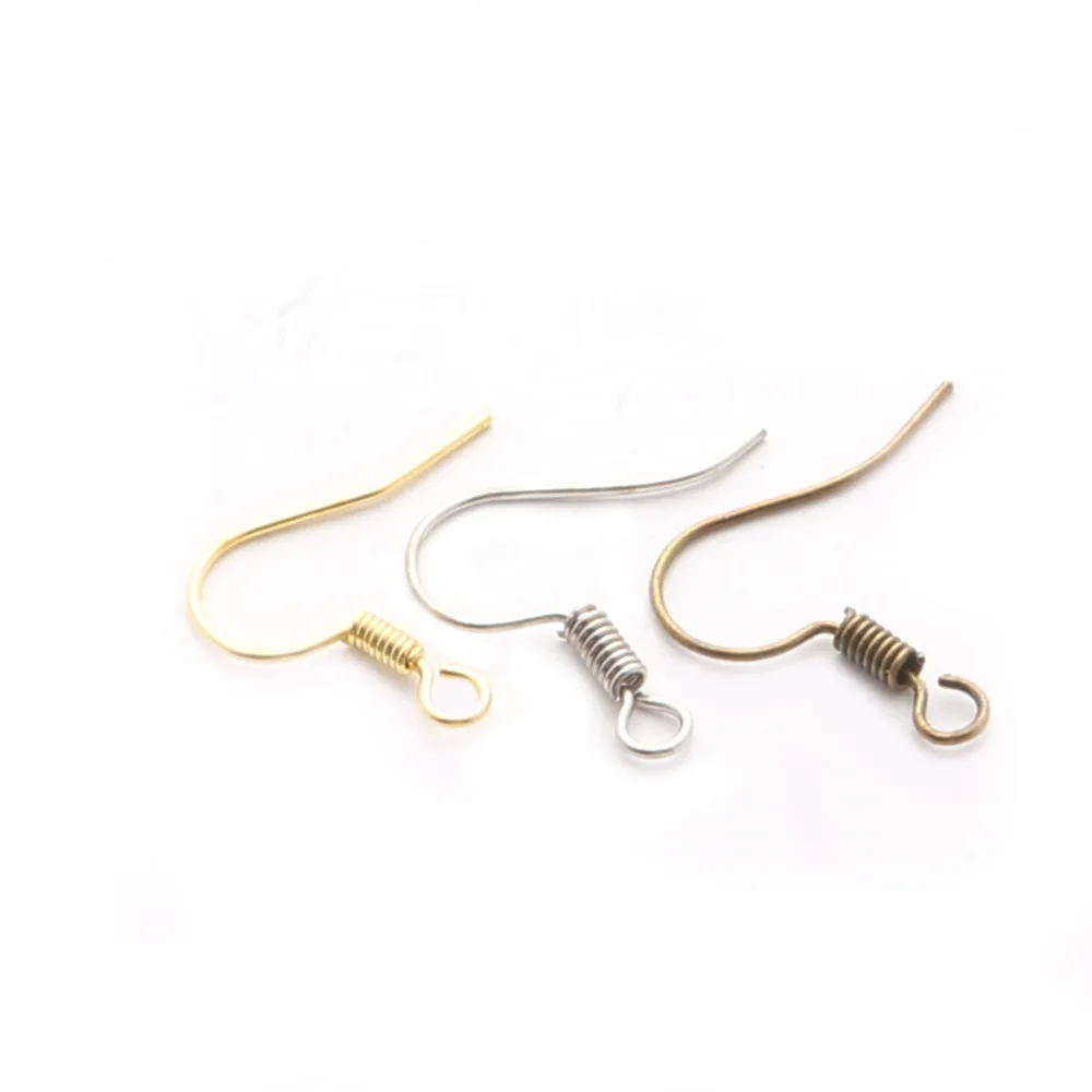 200pcs/lot Fish Dangle Metal Iron Earring Clasps Hooks Lever Back