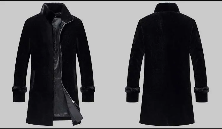 Кашемировое пальто со стоячим меховым воротником; модная зимняя одежда; шерстяное пальто; стильная куртка;