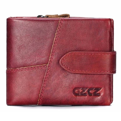 GZCZ женский кошелек из натуральной кожи Женский Длинный кошелек женский кошелек с зажимом для денег женский кошелек клатч удобный Portomonee Rfid - Цвет: Red-S