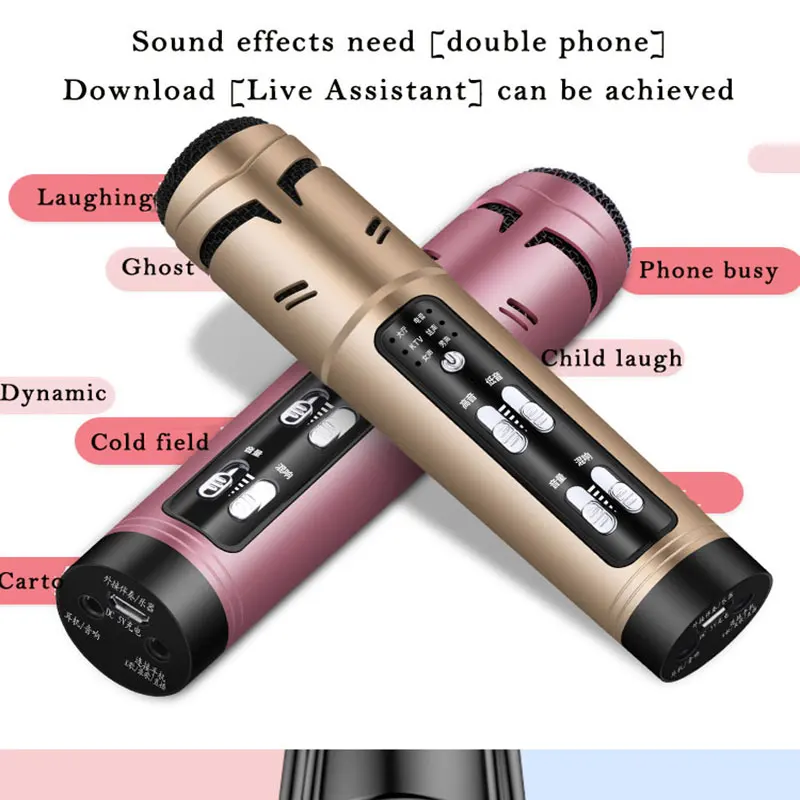 

Mini Voice changer Condenser Wired Microphone High fidelity sound Professional studio Microphones for record music karaoke Mic