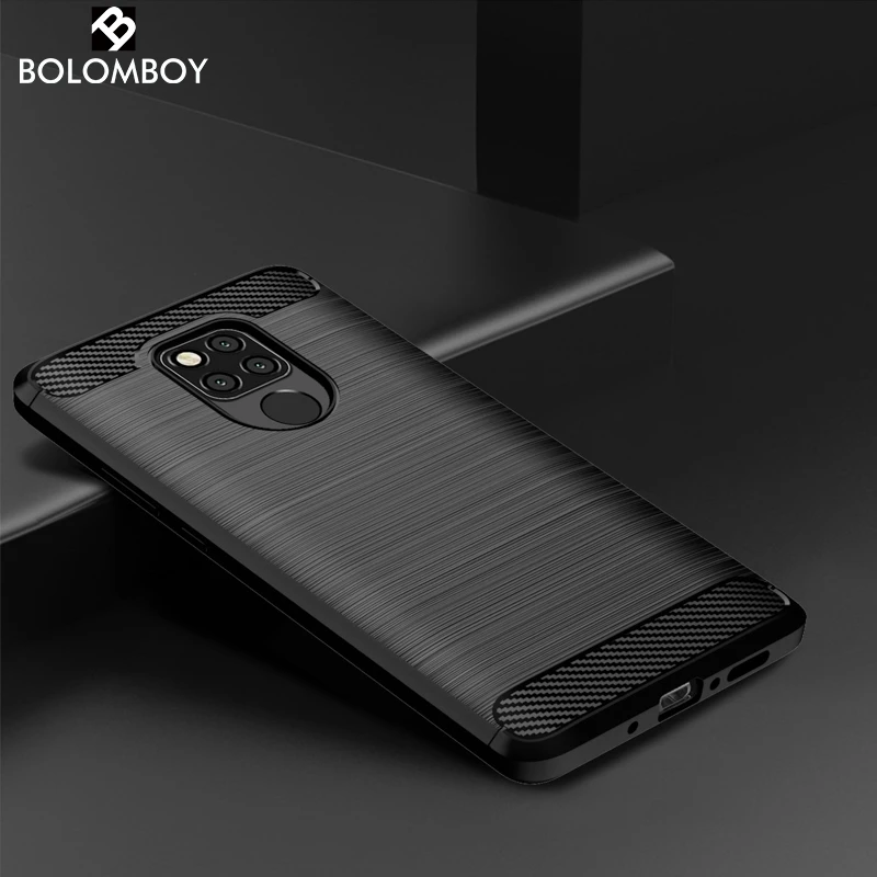 

Bolomboy Carbon Fiber Case For Huawei Mate 20 X Case Silicone Soft TPU Black Drawing Cases For Huawei Mate 20 X Cover 7.2 inch