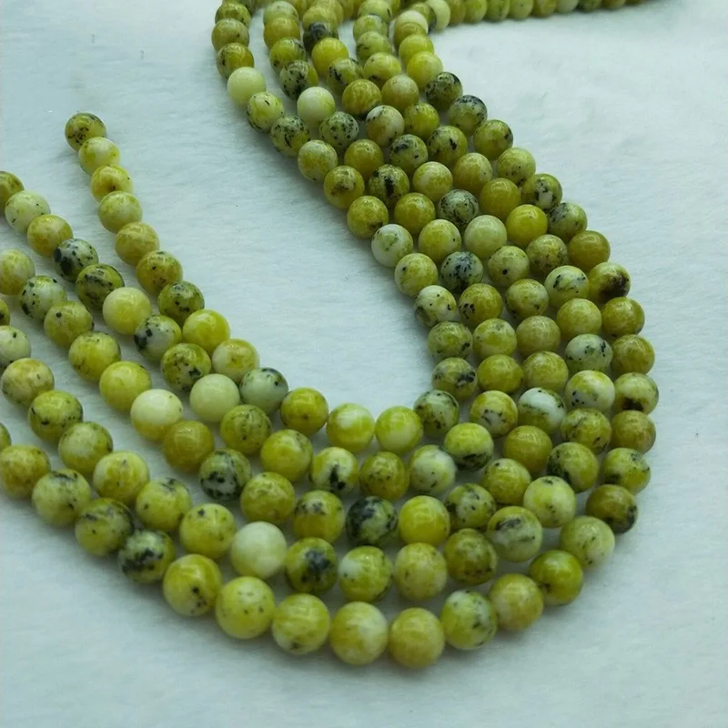 Fashion Vintage Yellow Pine Stone Bead Wholesale Natural Stone Green Agat Beads Fashion Jewelry