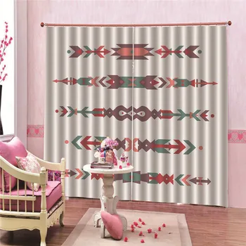 

India Style Print Chinese Customized 3D Blackout Curtains Living Room Bedroom Hotel Window Drapes Para Rideaux Pillowcase