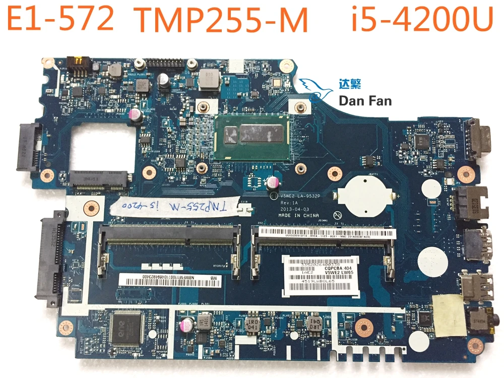  V5WE2 LA-9532P For Acer E1-572 E1-532 TMP255-M i5-4200U Laptop Motherboard NBMFM11007 Mainboard 100