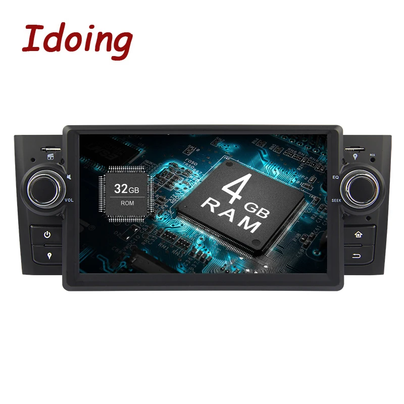 Flash Deal Idoing Steering-Wheel 7"1Din Android 9.0 Car Video GPS Player For Fiat Linea Multimedia GPS Navigation 4G+32G Touch Screen AUX 0