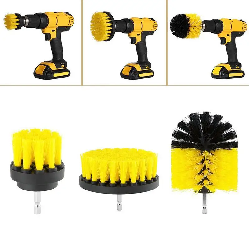 LanLan 3 шт./компл. электрическая дрель matkap Power Scrubber отвертка Scrub набор электрической