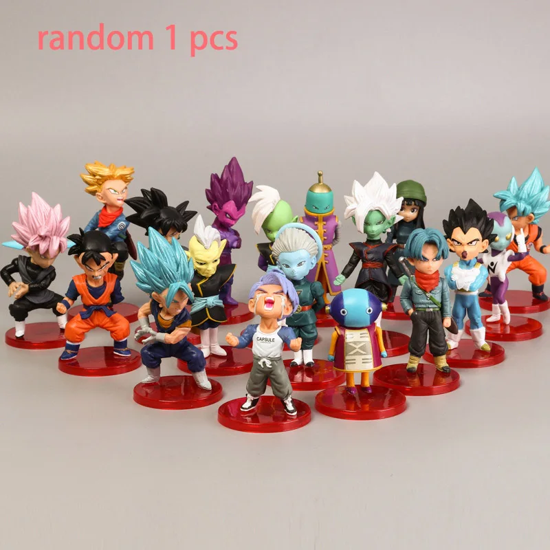 

18 Styles random 1 Dragon Ball Toy Son Goku Action Figure Anime Super Vegeta Model Doll PVC Collection Toys Kids Birthday Gifts